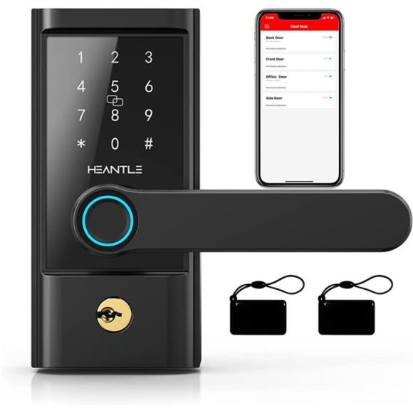 Smart Lock Fingerprint Door Lock with Lever Electronic Locks for Front Door - Picture 1 of 5